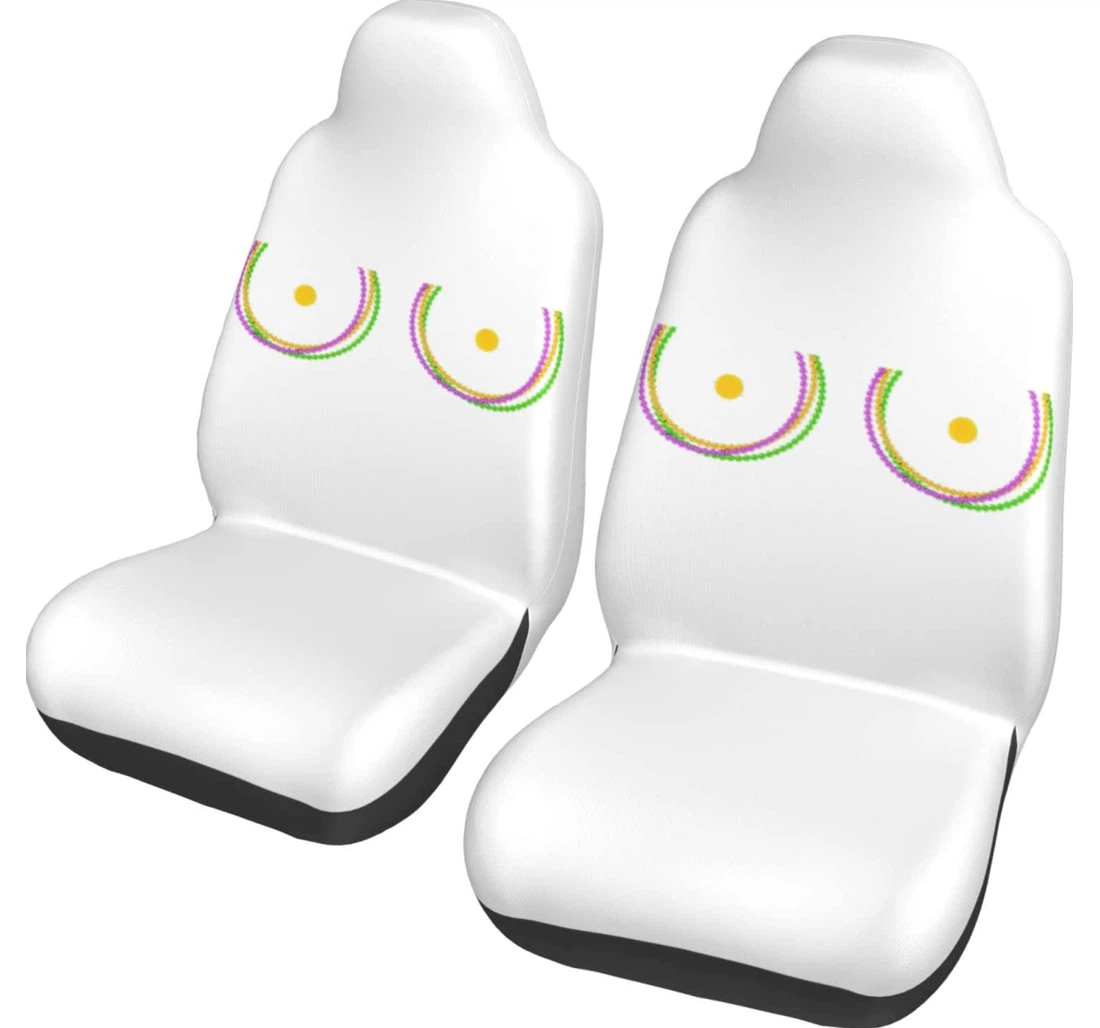 Happy Mardi Gras Funny Universal Front Car Seat Cover
