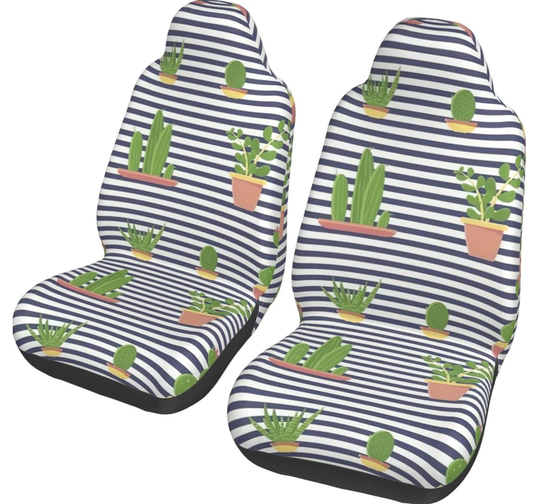 Cute Cactus Universal Front Car Seat Cover