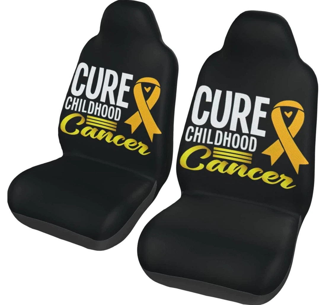 Cure Childhood Cancer Awareness Universal Front Car Seat Cover