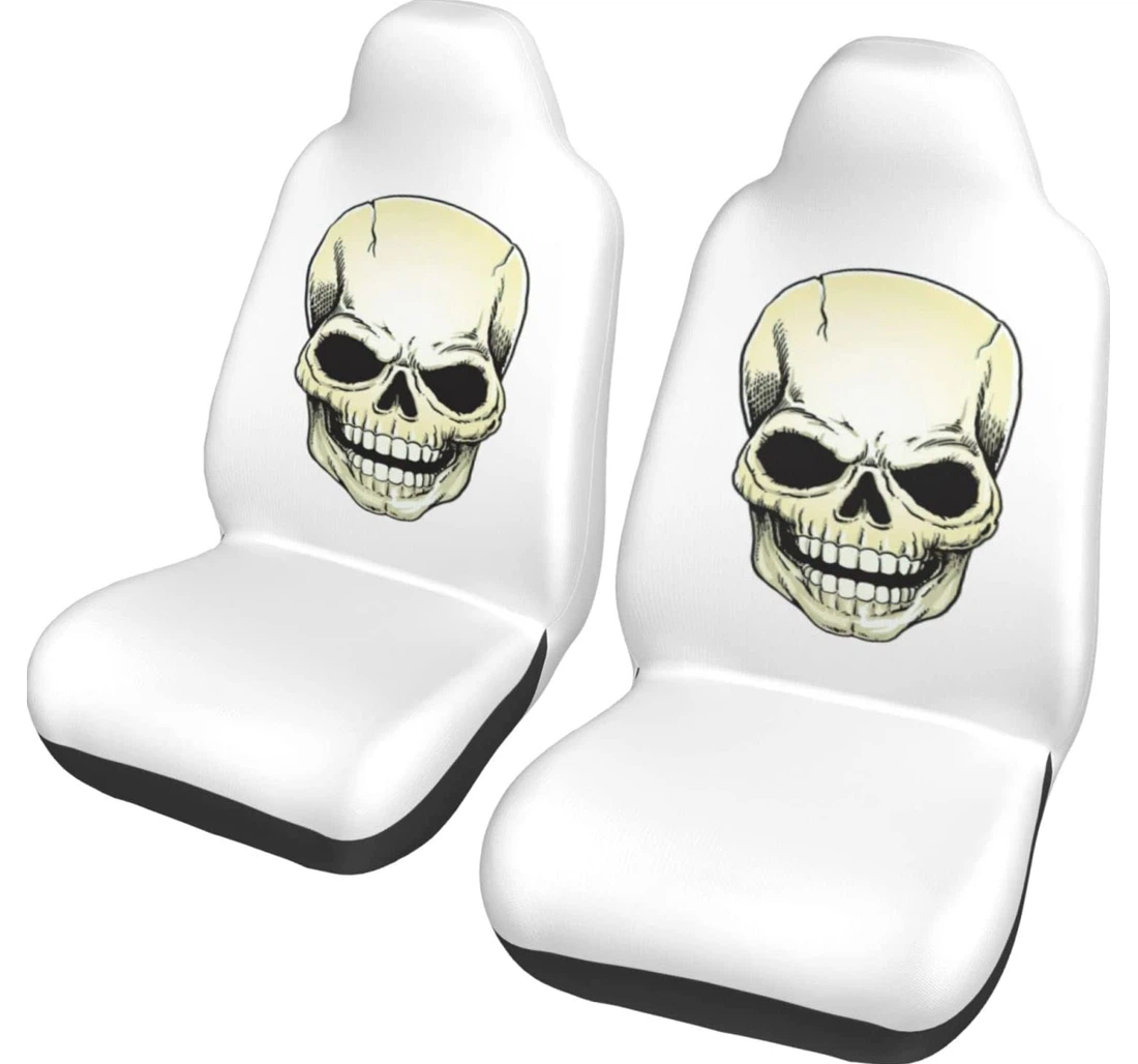 Skeleton Universal Front Car Seat Cover