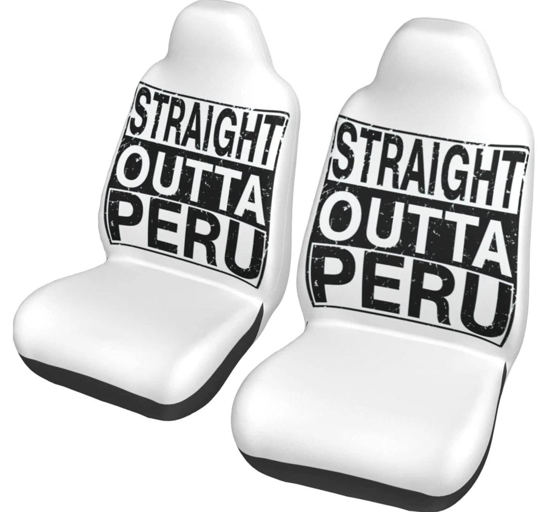 Peru Straight Outta Peru Universal Front Car Seat Cover