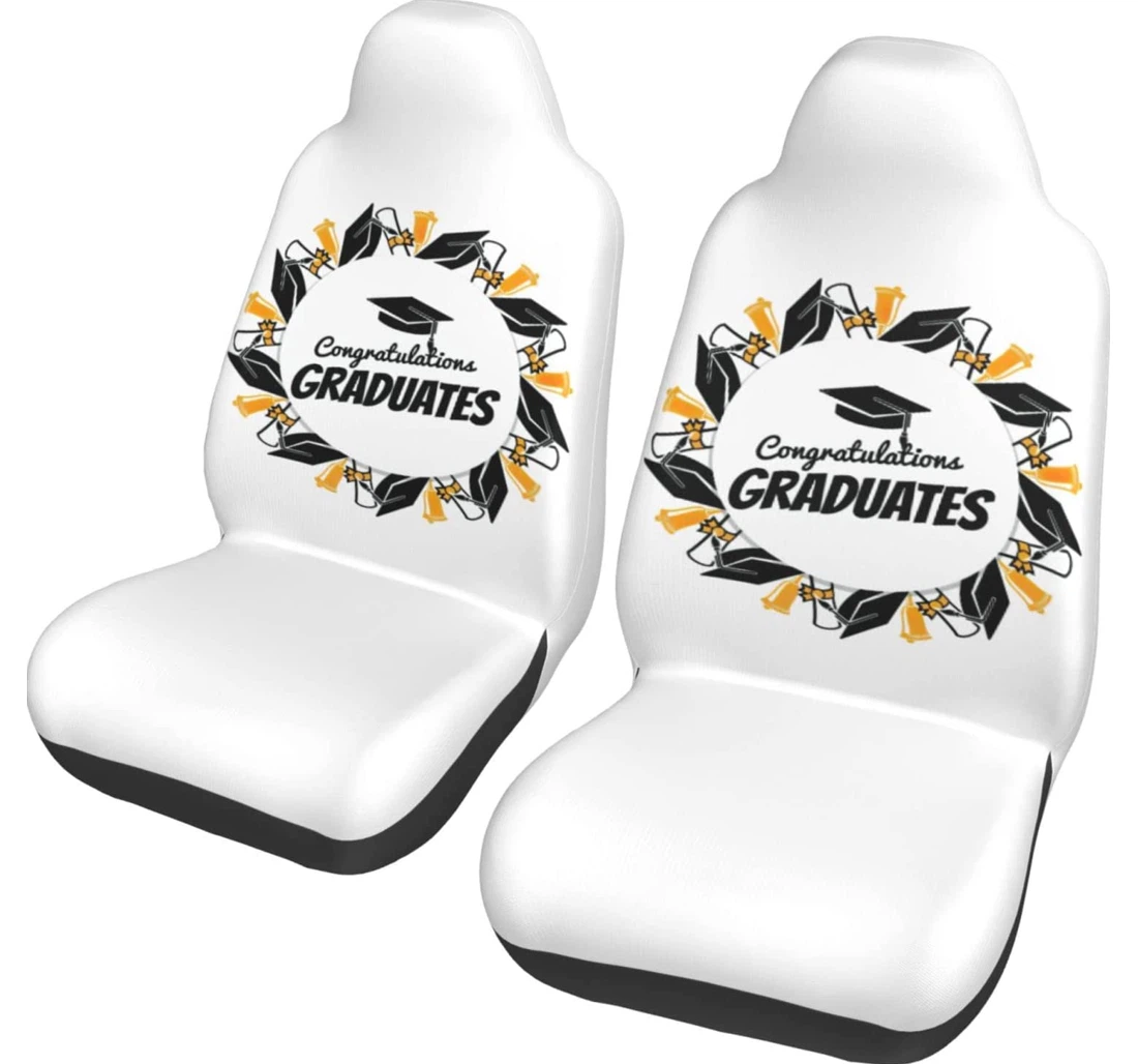 Congratulations Graduation Universal Front Car Seat Cover