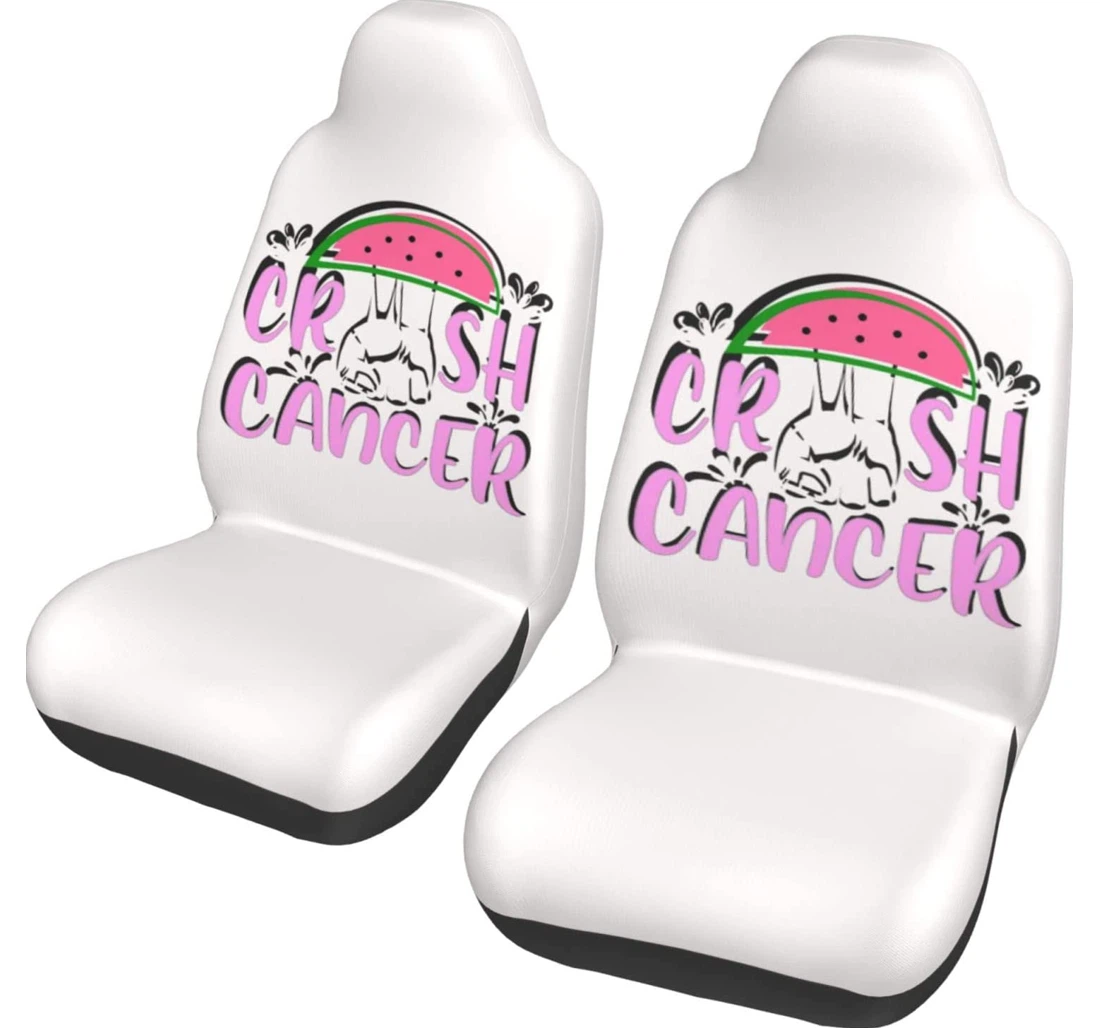 Crush Breast Cancer Awareness Universal Front Car Seat Cover