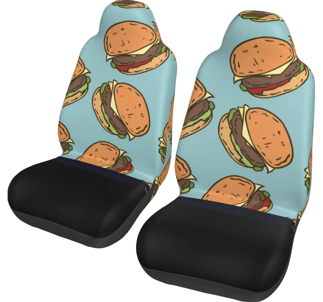 Funny Hamburgers Cheeseburgers Universal Front Car Seat Cover