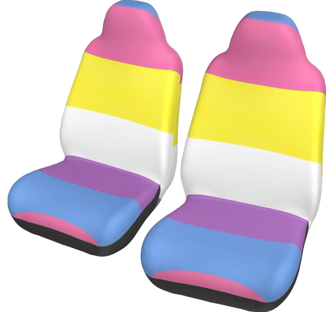 Bigender Pride Flag Universal Front Car Seat Cover
