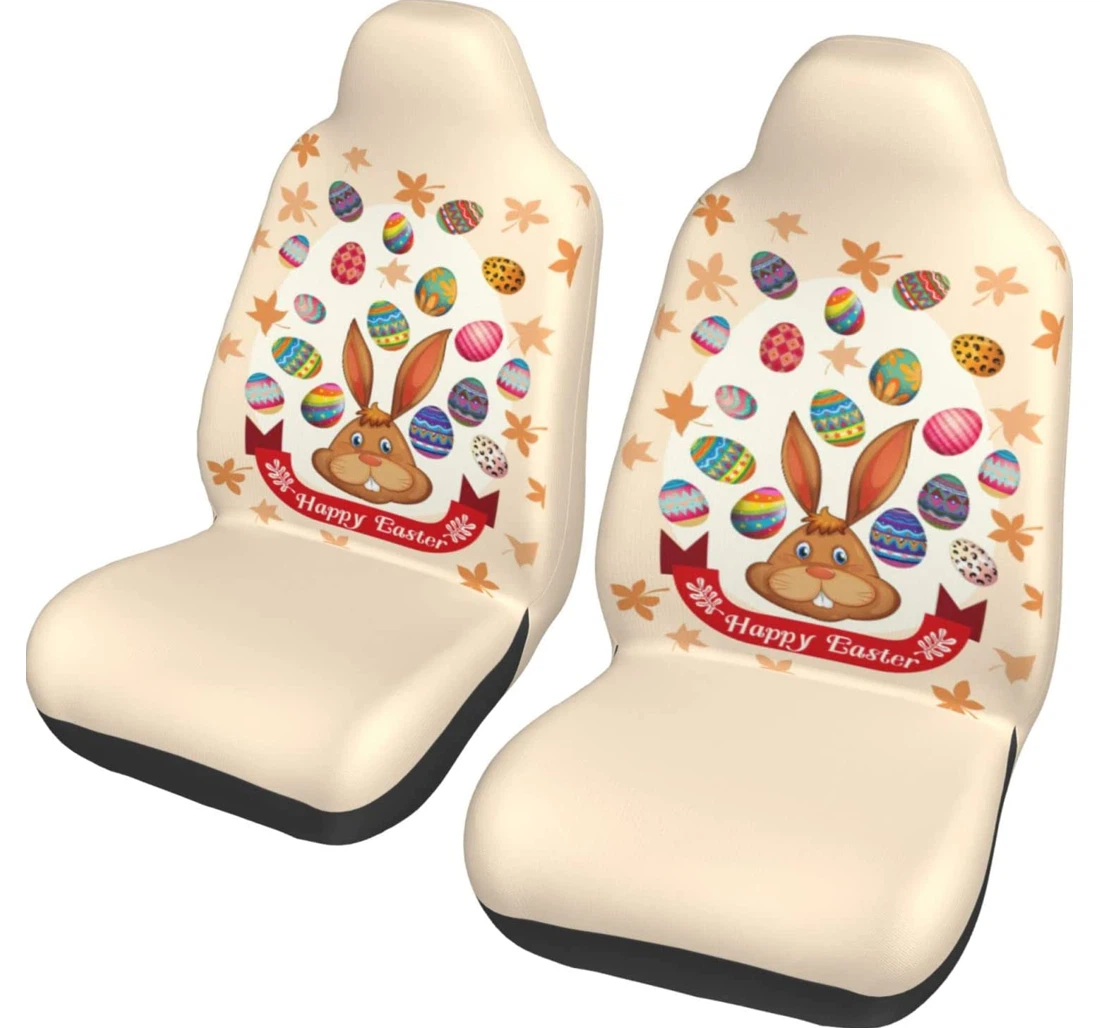 Happy Easter Universal Front Car Seat Cover