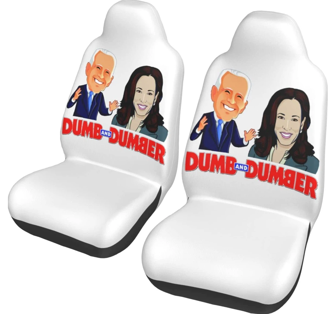 Pro-trump Dumb And Dumber Anti-biden Harris 2024 Universal Front Car Seat Cover