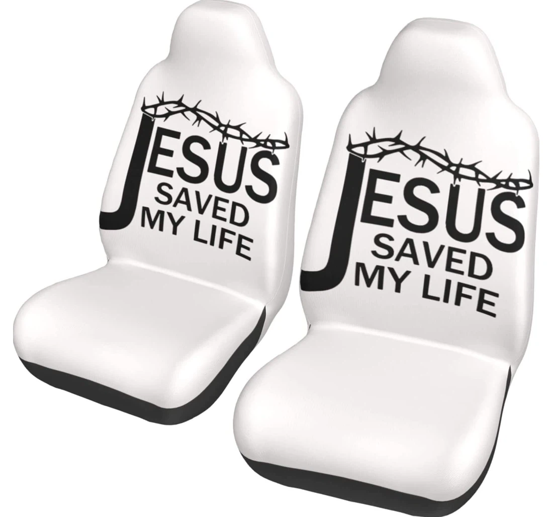 Jesus Christian Faith Cross Universal Front Car Seat Cover