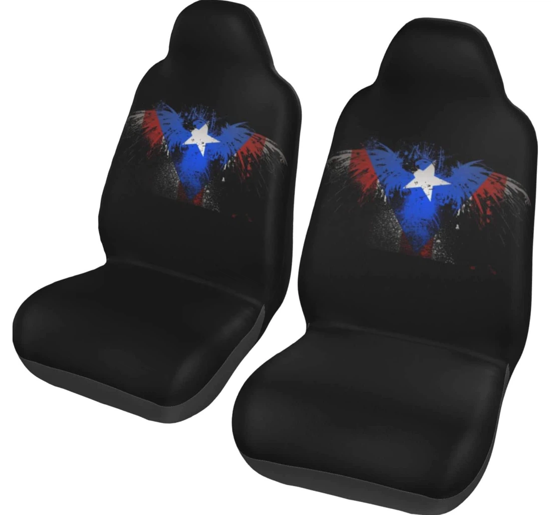 Puerto Rico Rican Flag Universal Front Car Seat Cover