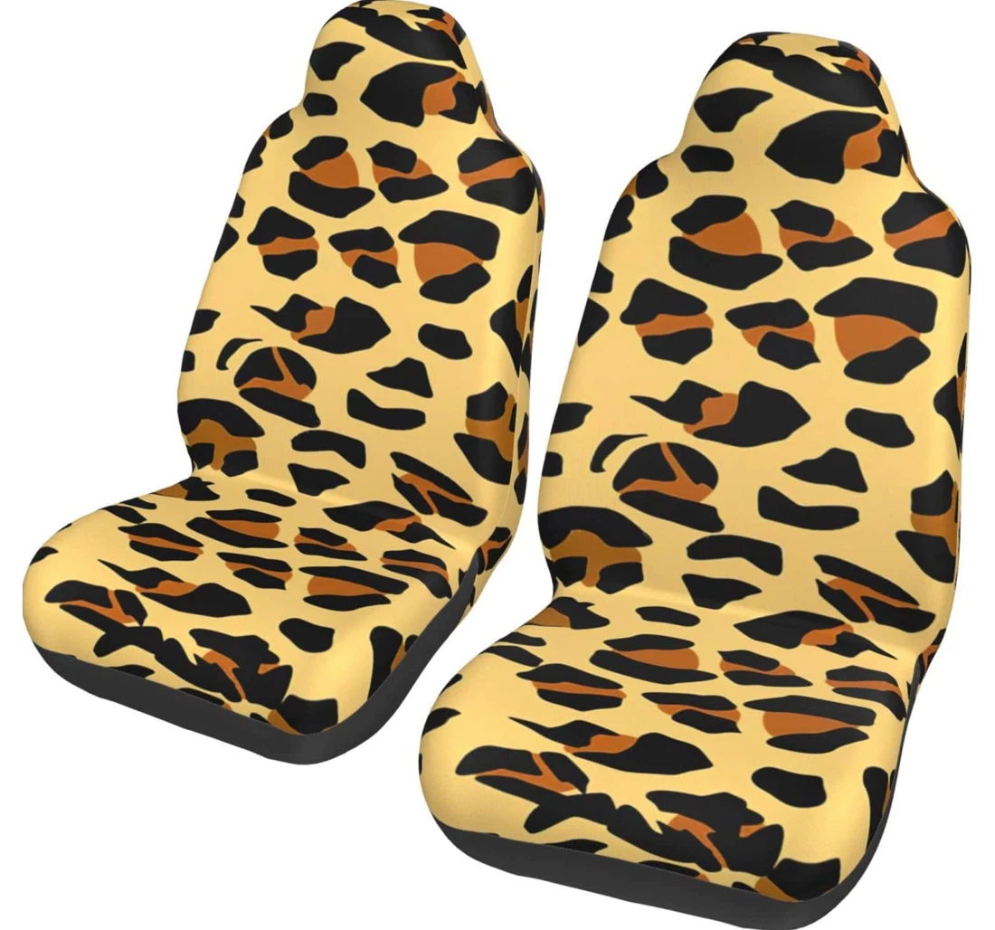Leopard Universal Front Car Seat Cover