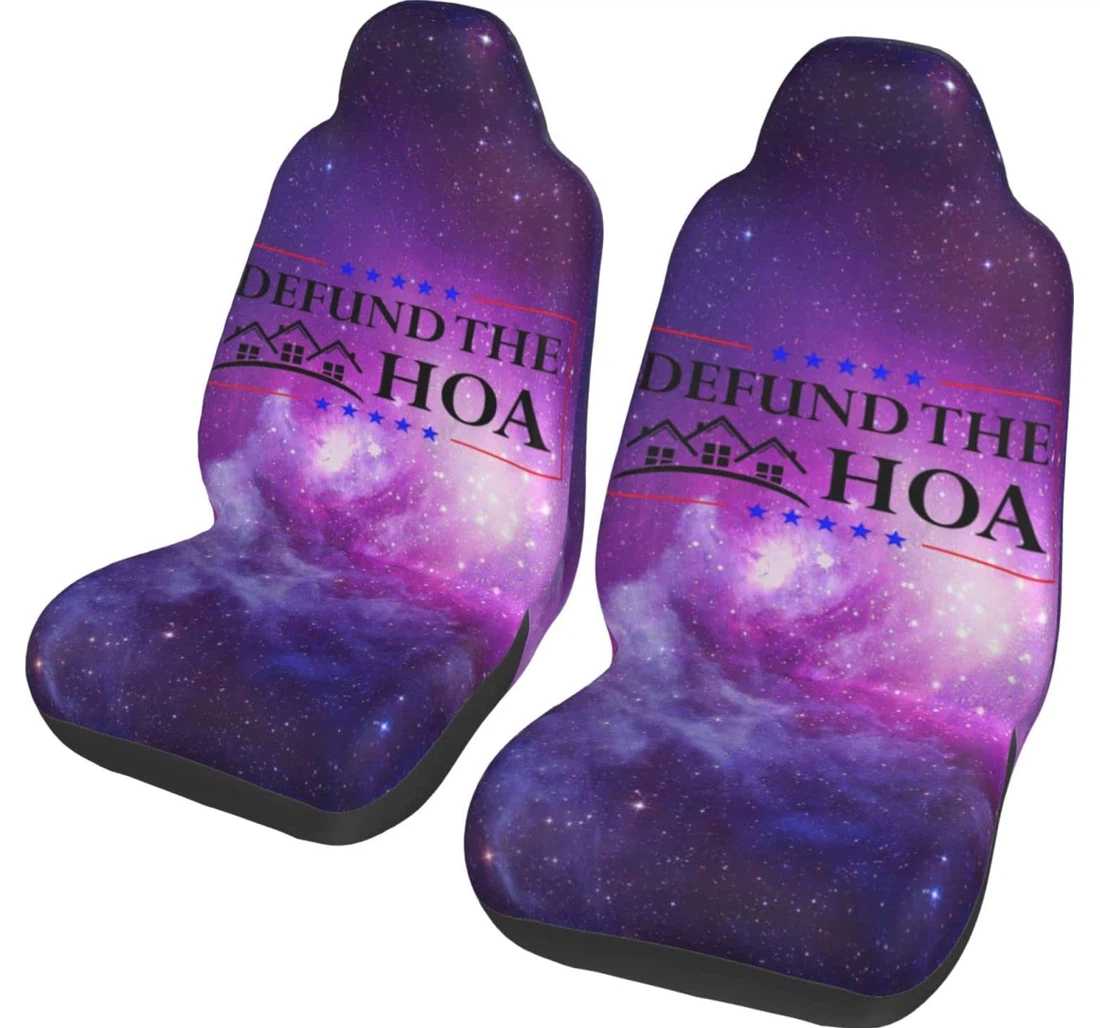 Defund The Hoa Universal Front Car Seat Cover
