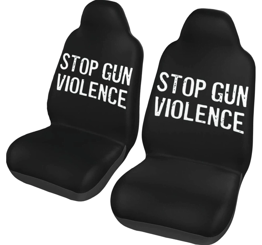 Stop Gun Violence Universal Front Car Seat Cover