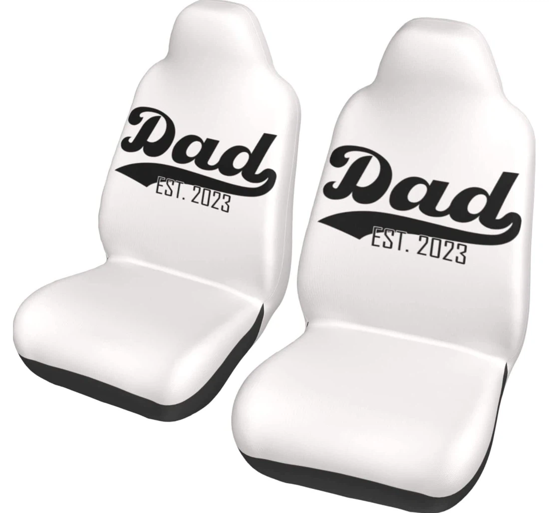 Dad Est 2023 Universal Front Car Seat Cover