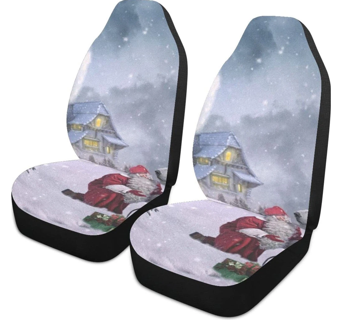 Polar Bear Christmas Universal Front Car Seat Cover