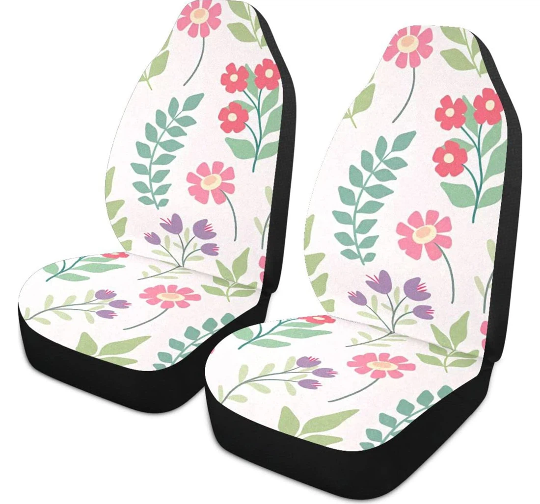 Hand-painted Summer Flowers£¨2£© Universal Front Car Seat Cover