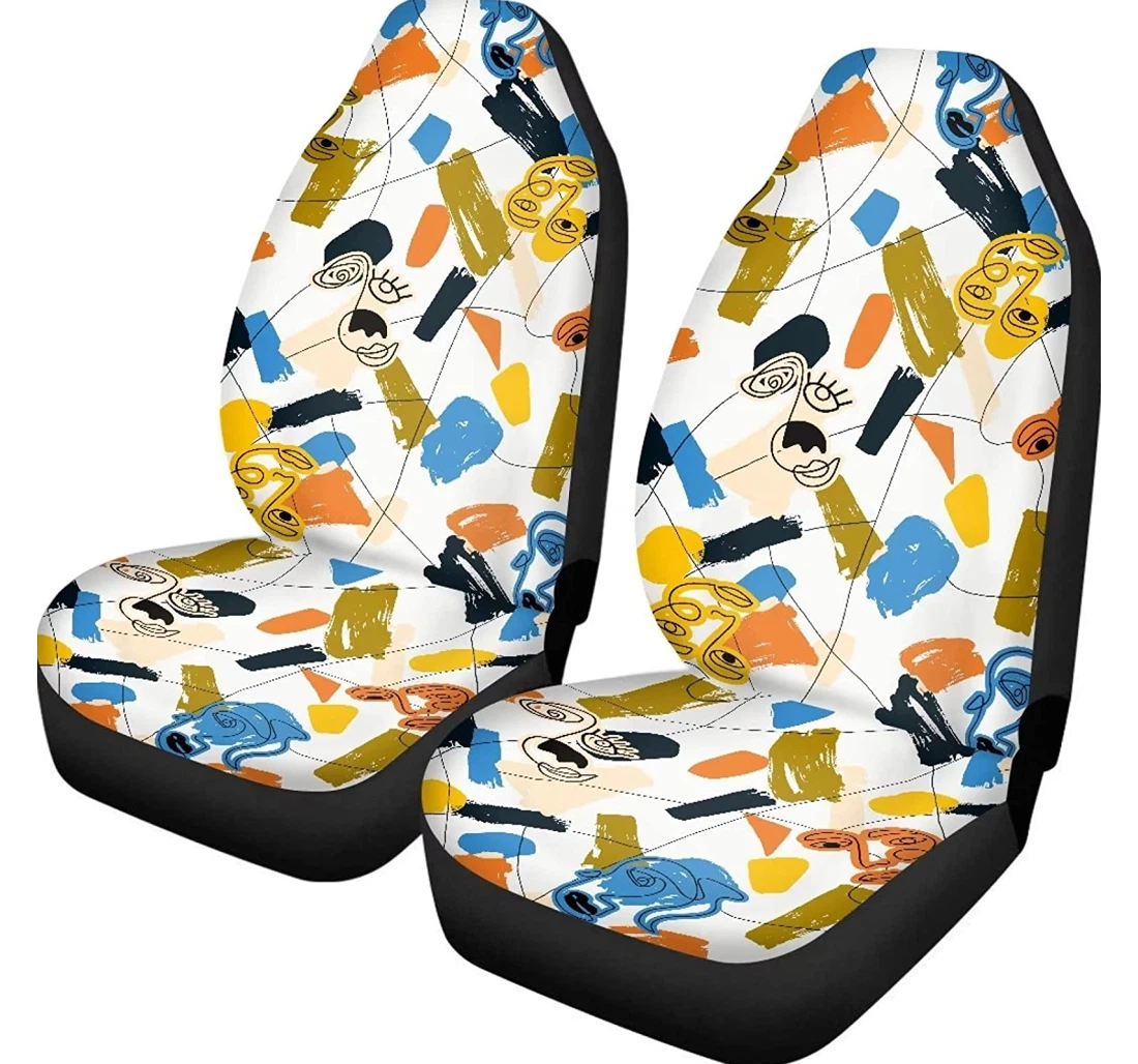 Allcute For Trucks Art Graphic Washable To Comfort Non-slip Automotive Cute Universal Front Car Seat Cover