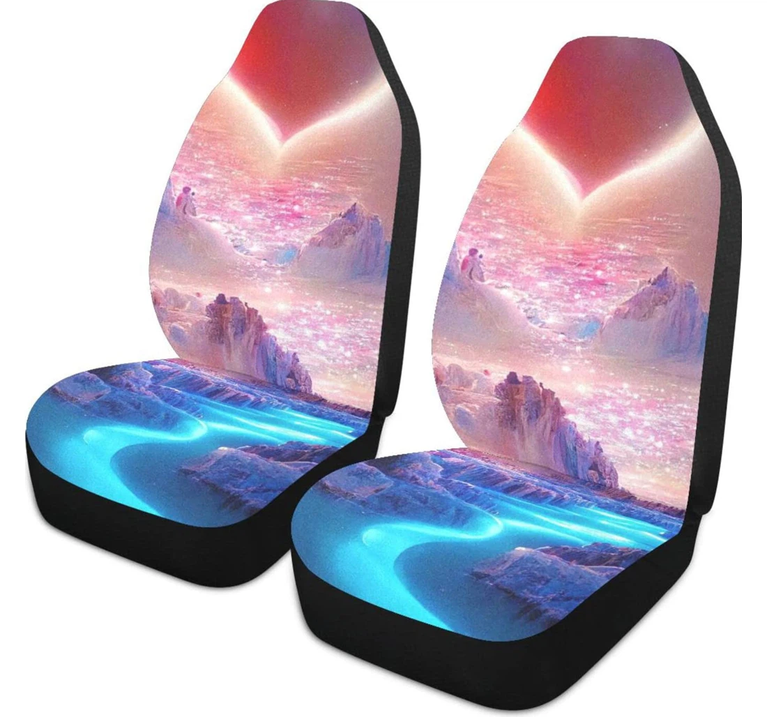 Love Moonlight Dreamy Snow Universal Front Car Seat Cover