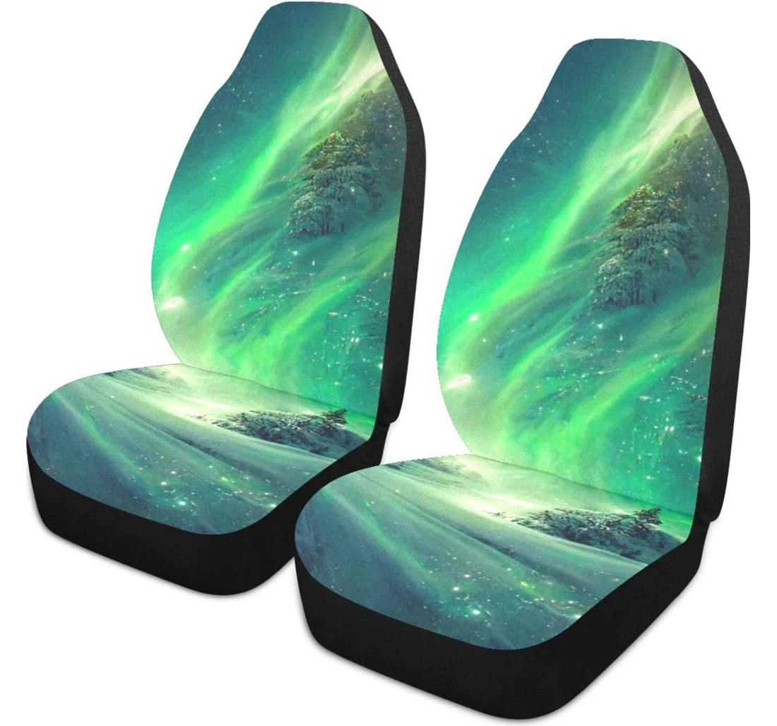 Aurora On The Snowfield Universal Front Car Seat Cover