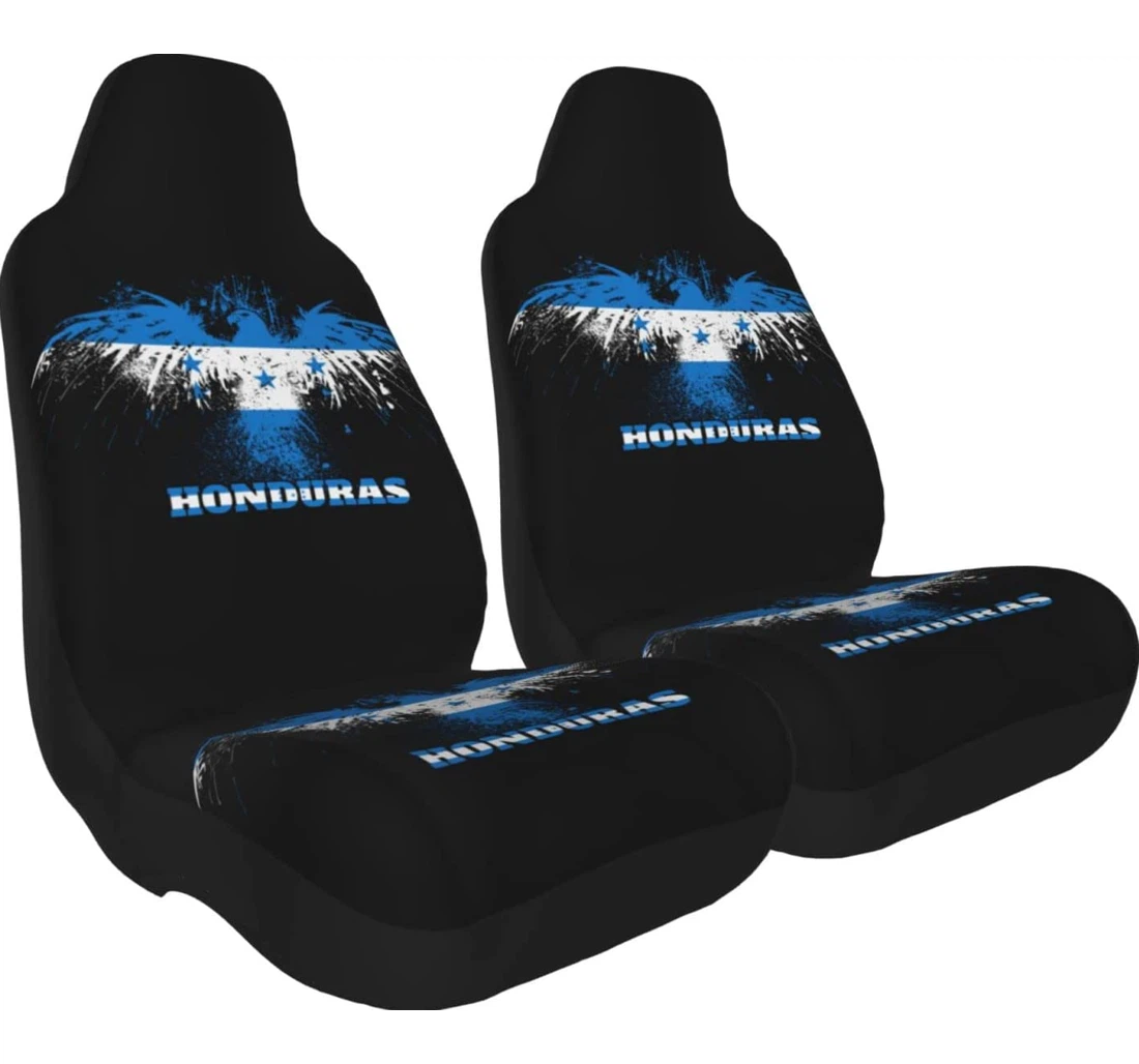 Honduras Flag American Eagle Universal Front Car Seat Cover