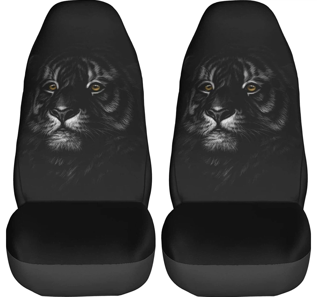 Foruidea Tiger Black Trucks Universal Front Car Seat Cover