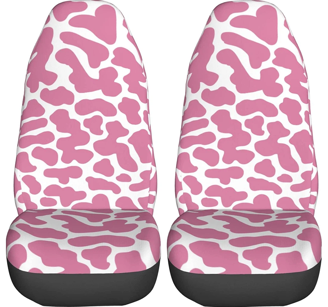 Foruidea Pink Cow Trucks Universal Front Car Seat Cover