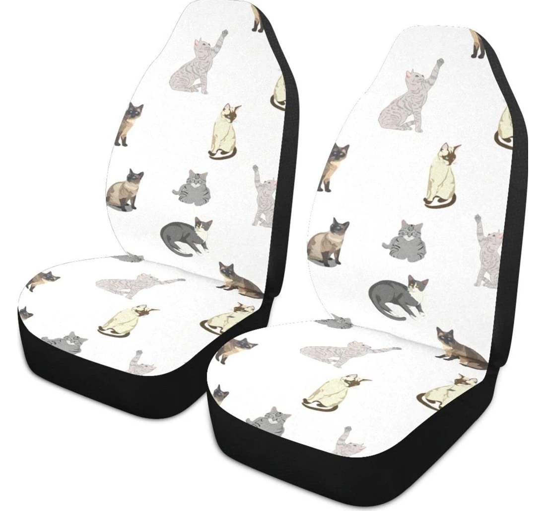 Cat Universal Front Car Seat Cover