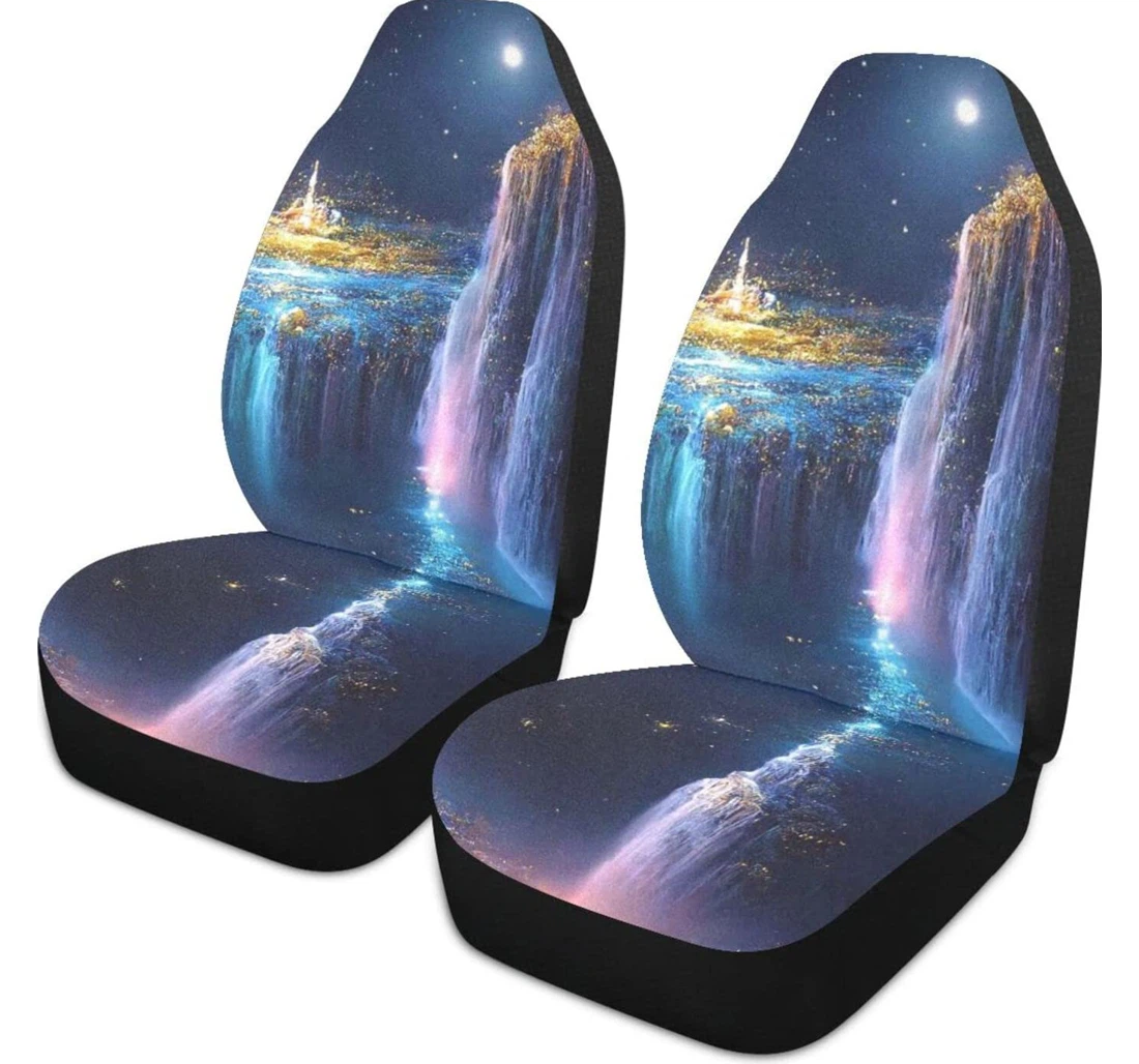Starry Waterfall Universal Front Car Seat Cover