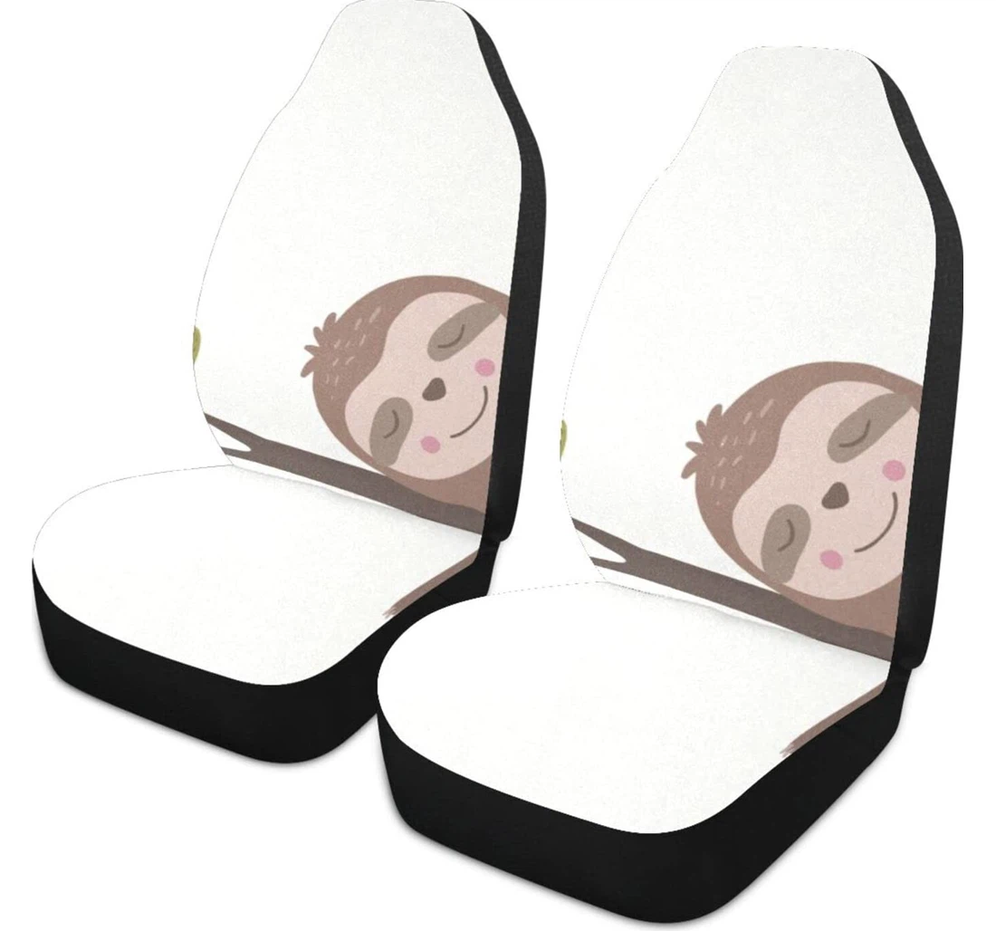 I Love You Sloth Mom Universal Front Car Seat Cover