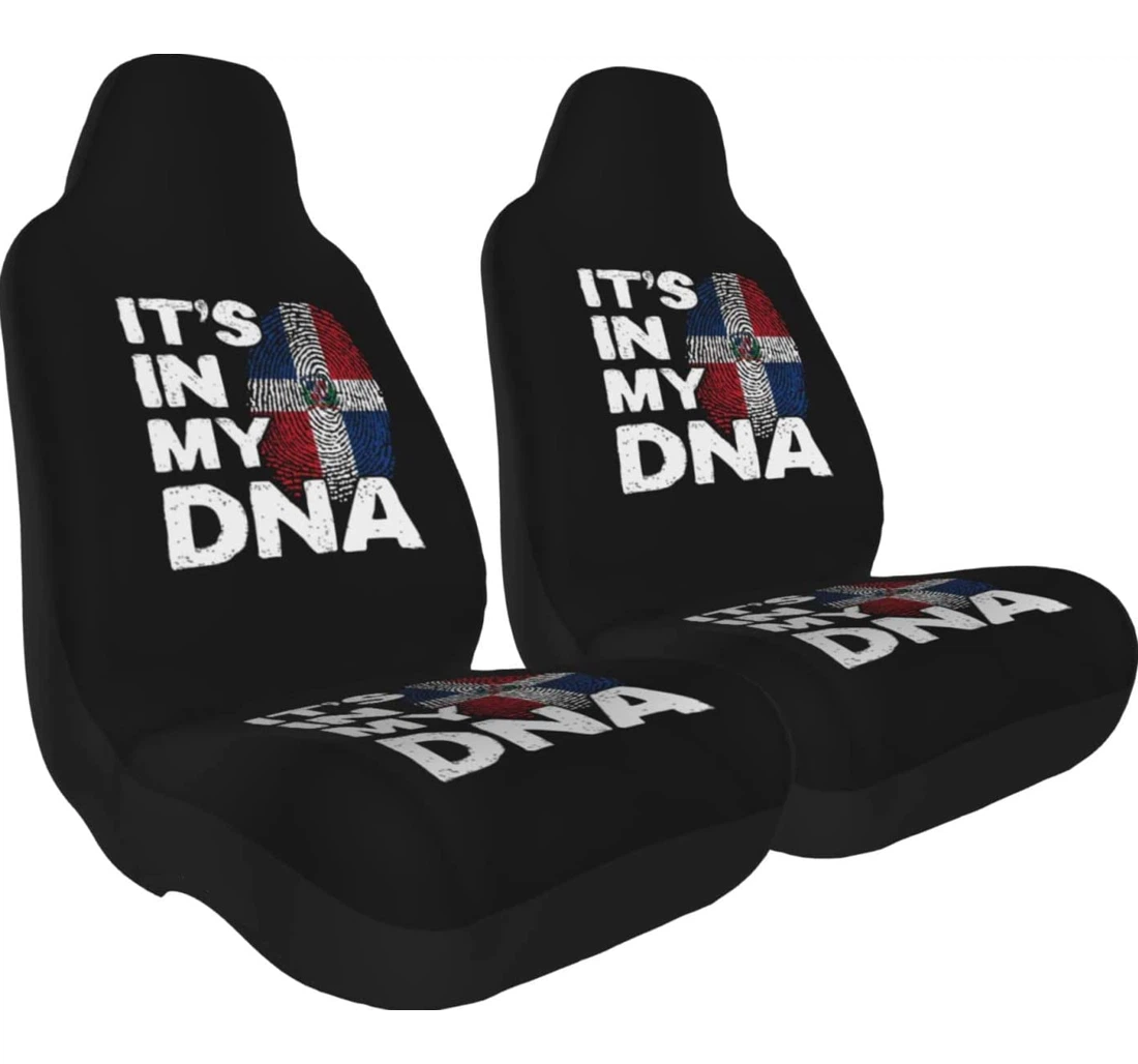It's In My Dna Dominican Republic Thicken Universal Front Car Seat Cover