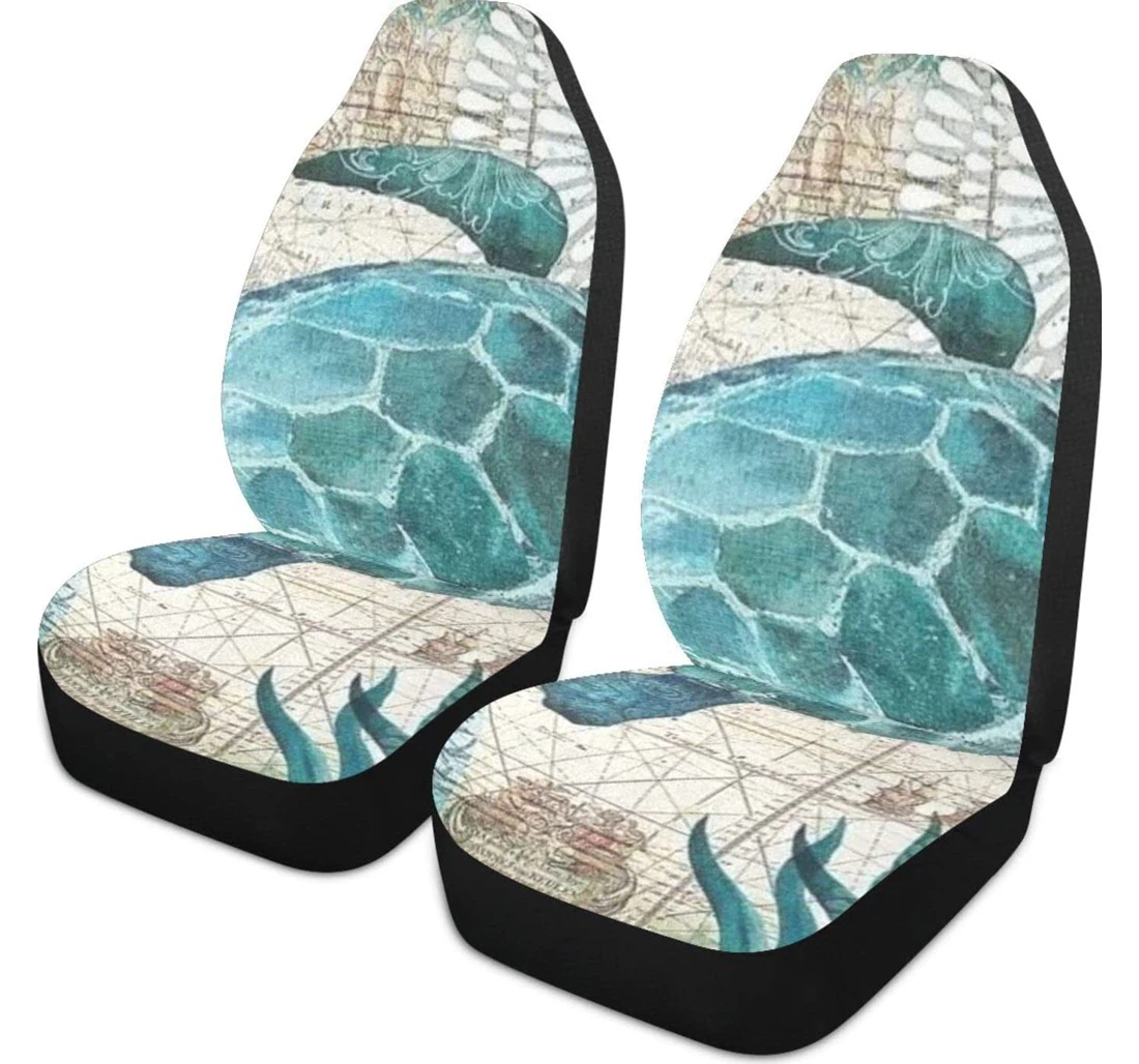 Sea Turtle Universal Front Car Seat Cover