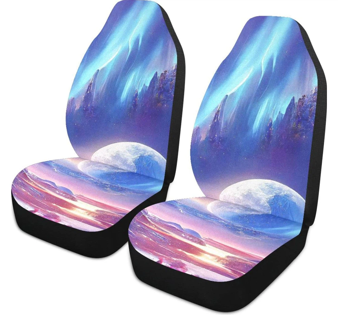 Beautiful Scenery Aurora Universal Front Car Seat Cover