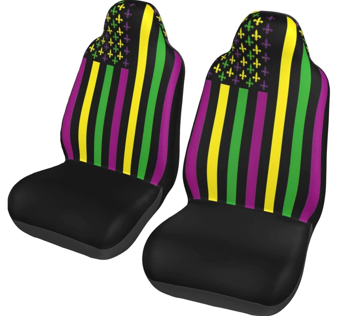 Mardi Gras Universal Front Car Seat Cover