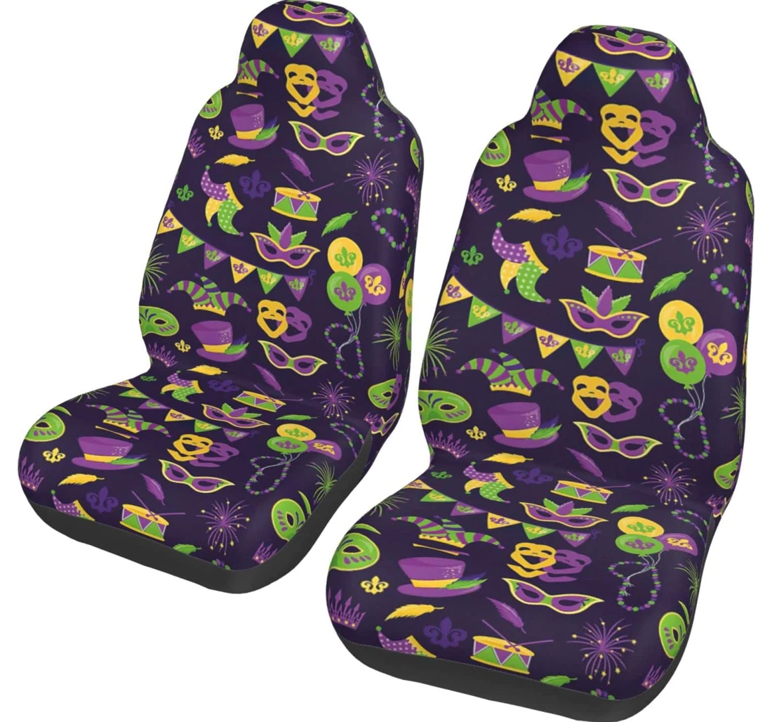 Mardi Gras Universal Front Car Seat Cover