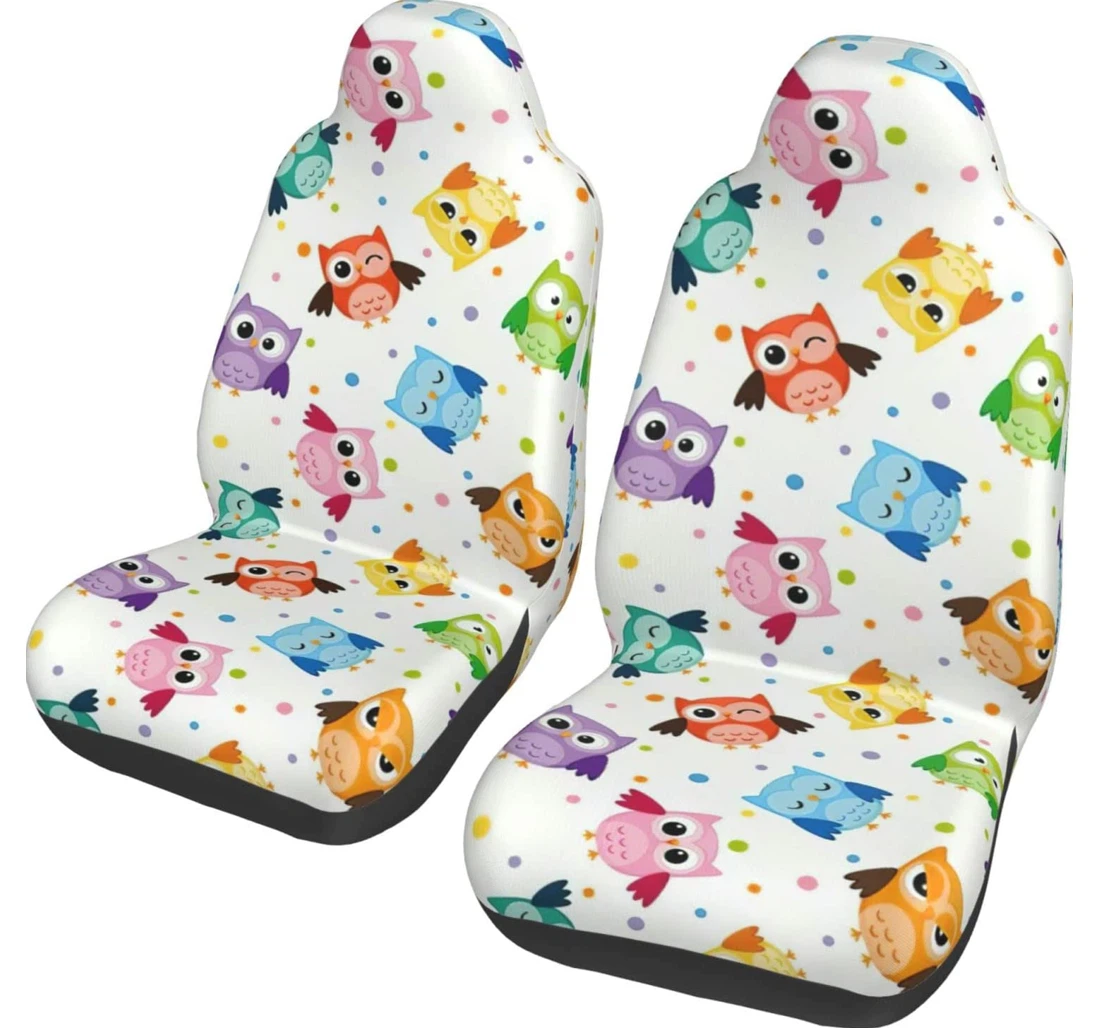 Owl Pattern Universal Front Car Seat Cover