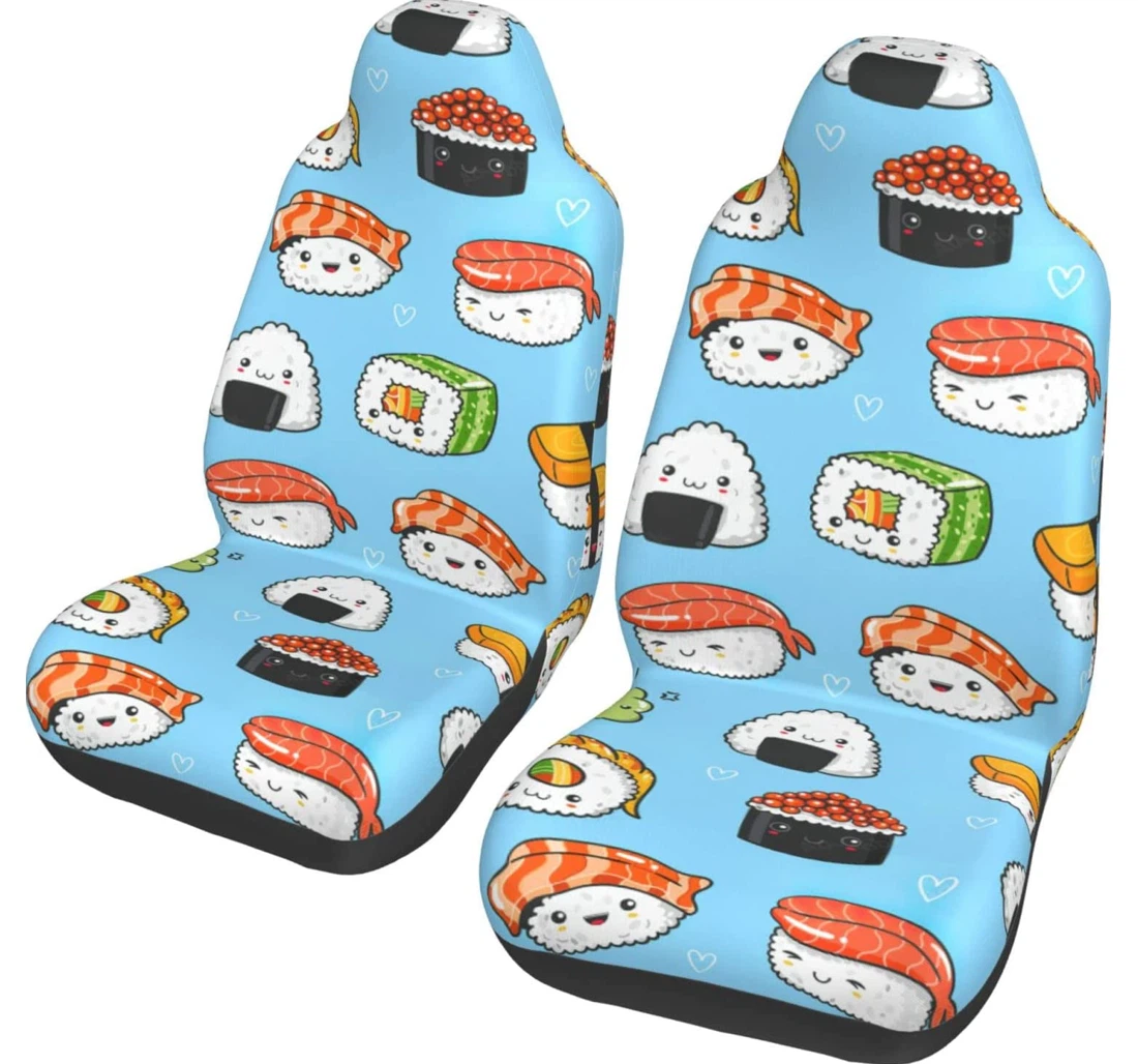 Sushi And Sashimi Universal Front Car Seat Cover