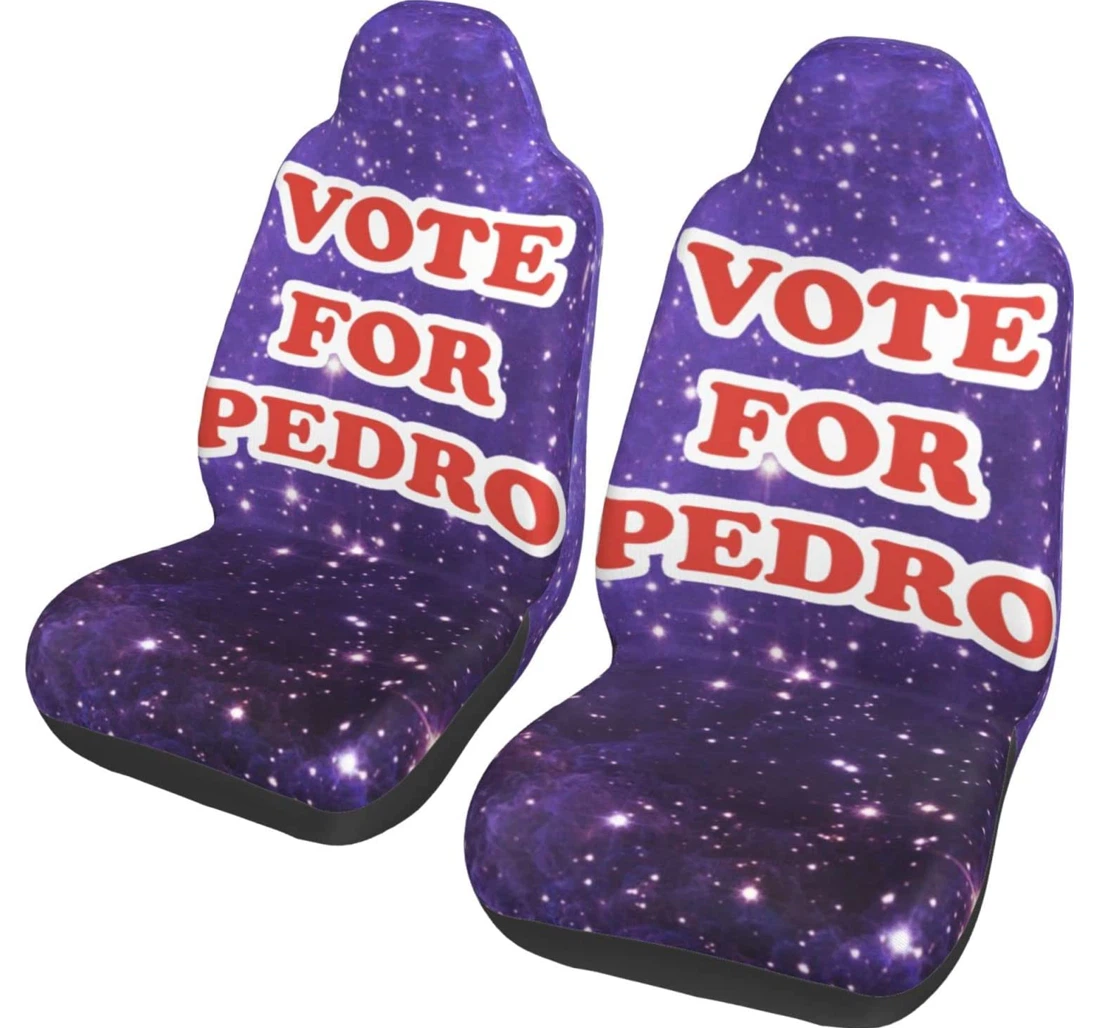 Vote For Pedro 2024 Universal Front Car Seat Cover