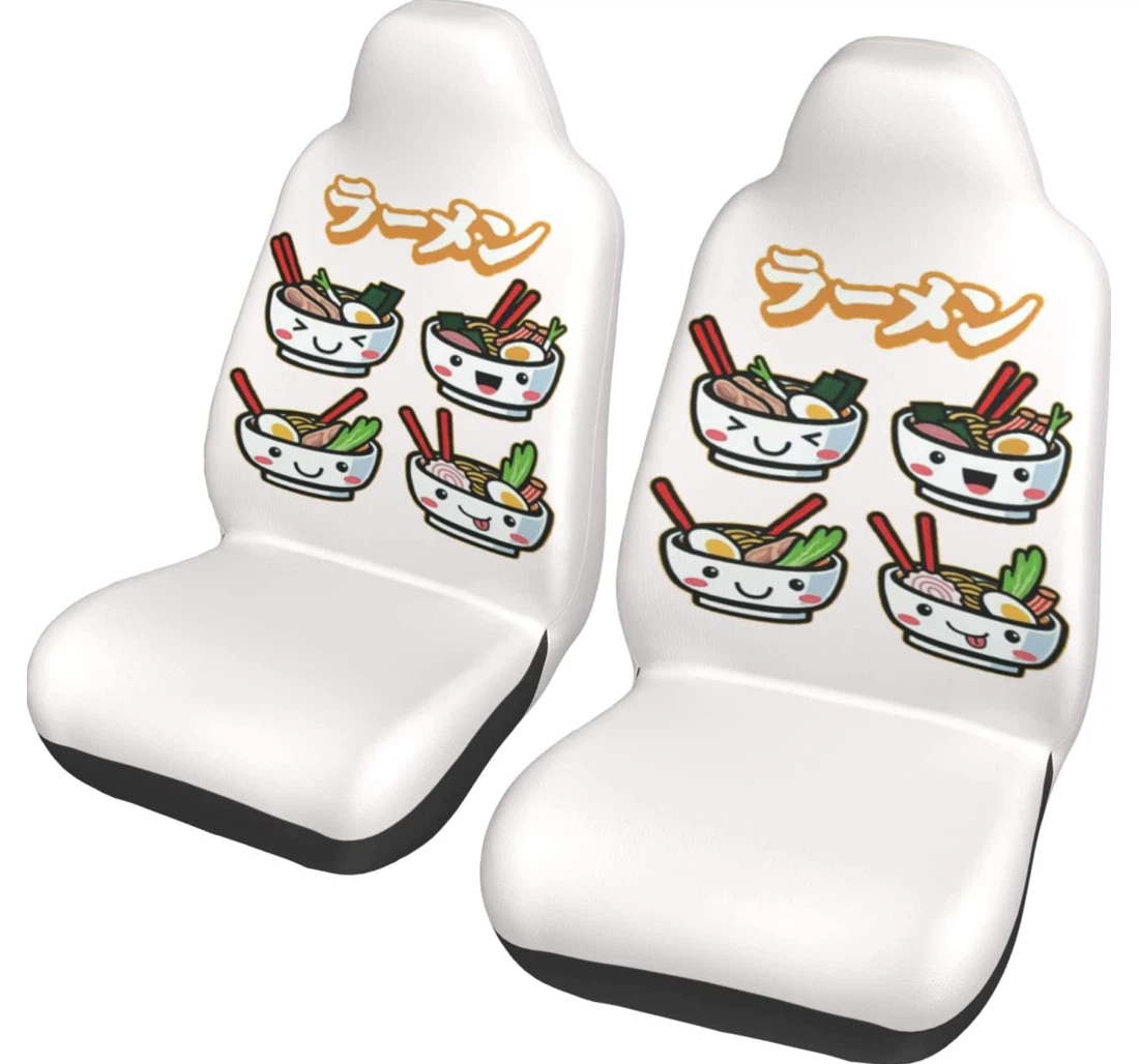 Ramen Noodle Soup Pattern Universal Front Car Seat Cover