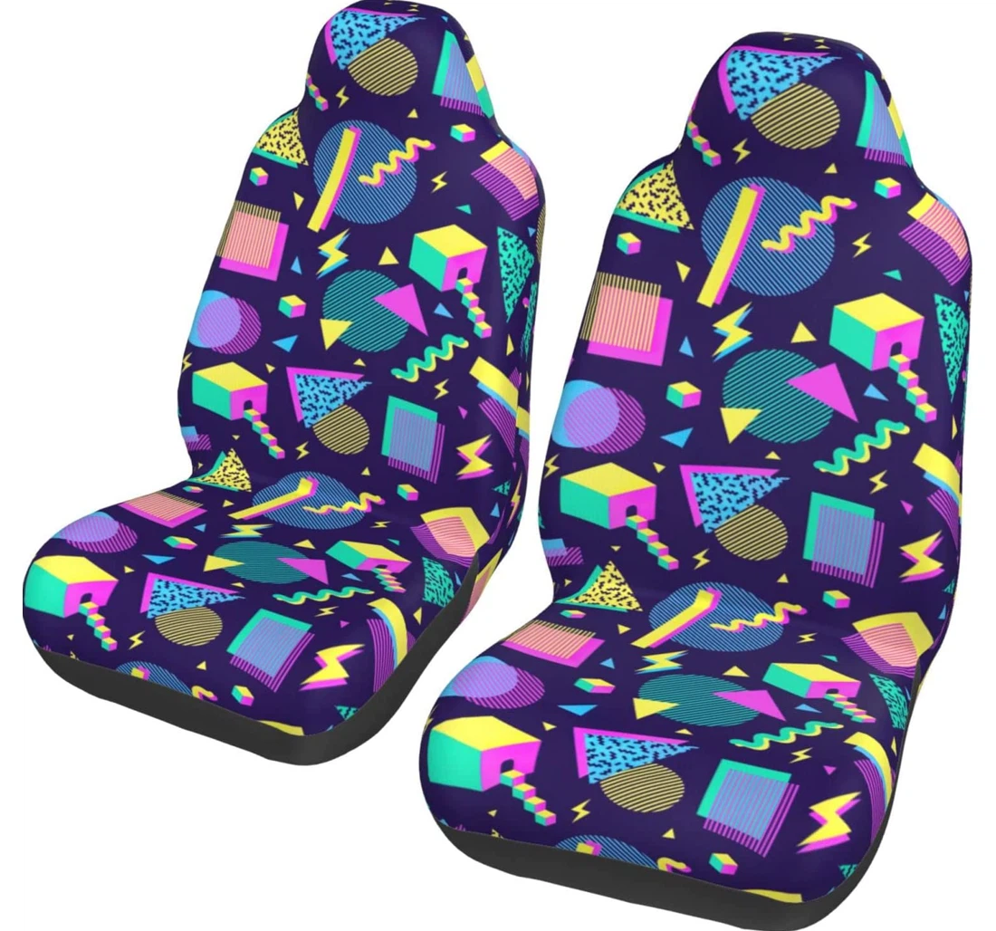Retro Pattern Universal Front Car Seat Cover