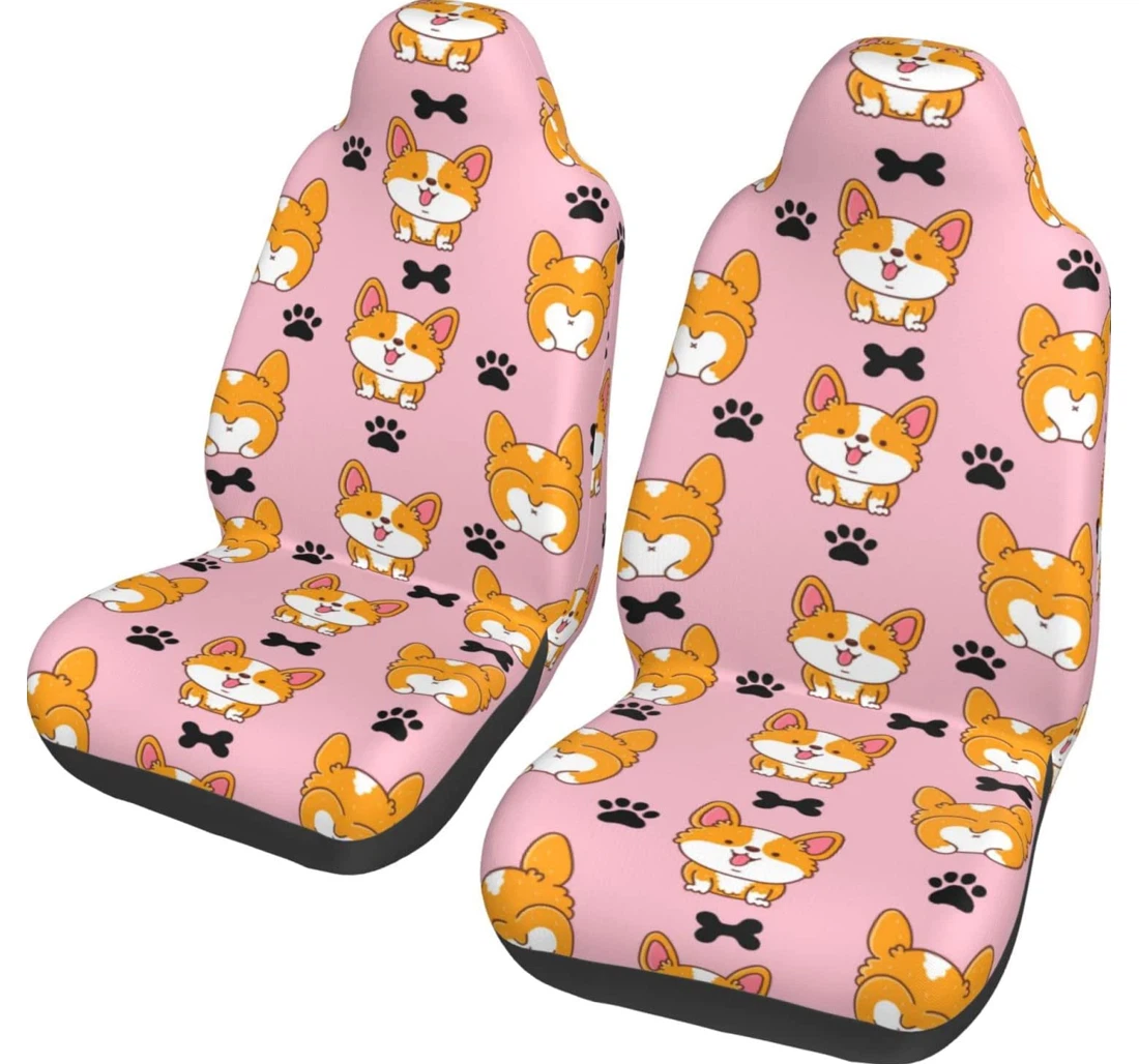 Corgi Dog Universal Front Car Seat Cover