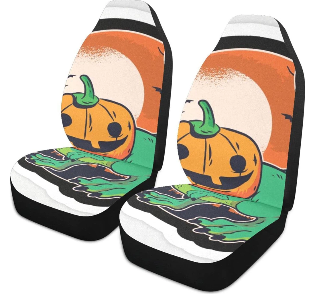 Pumpkin Dinosaur Universal Front Car Seat Cover