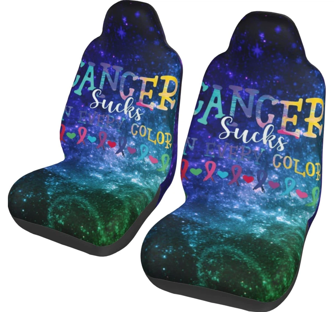 Fight Cancer In Fight Cancer Ribbons Universal Front Car Seat Cover