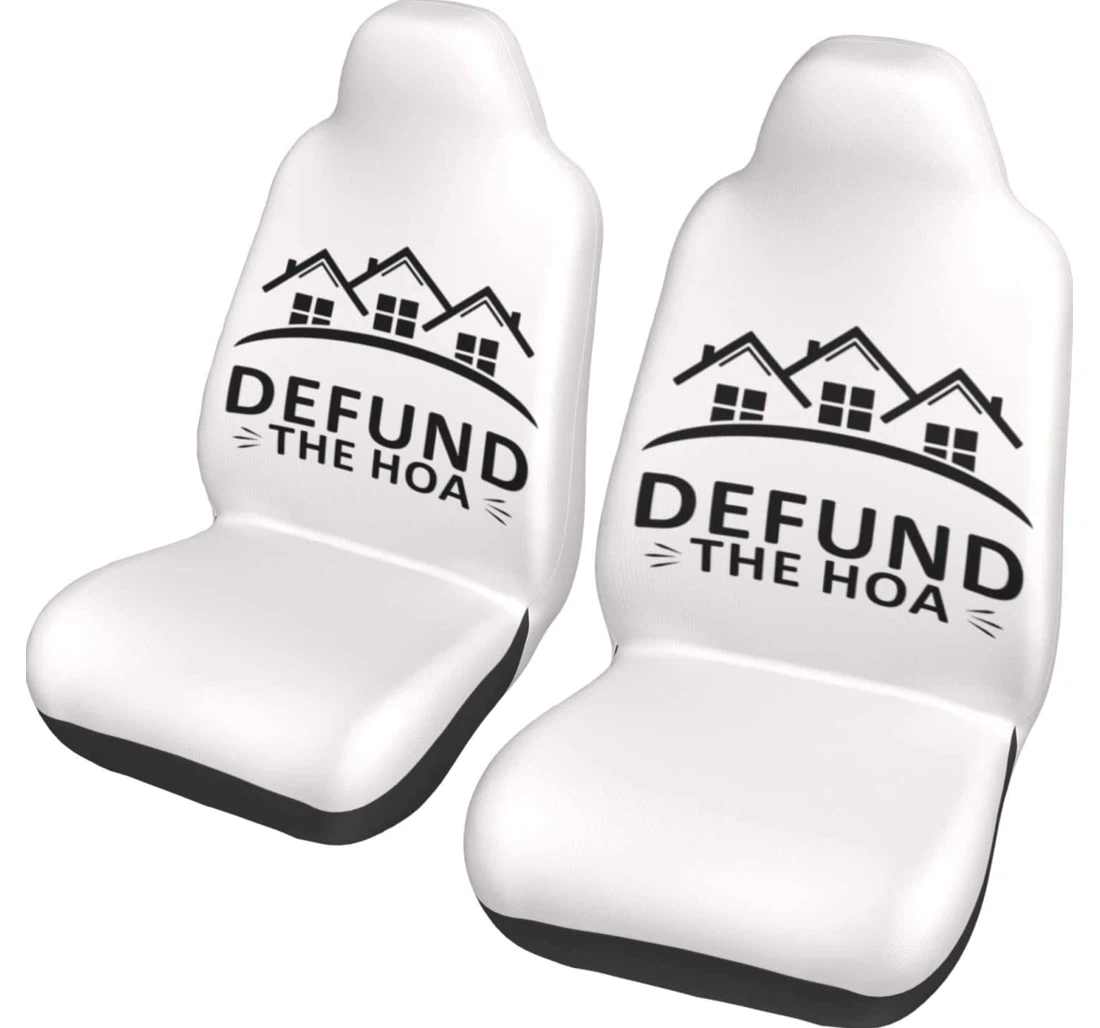 Defund The Hoa Universal Front Car Seat Cover