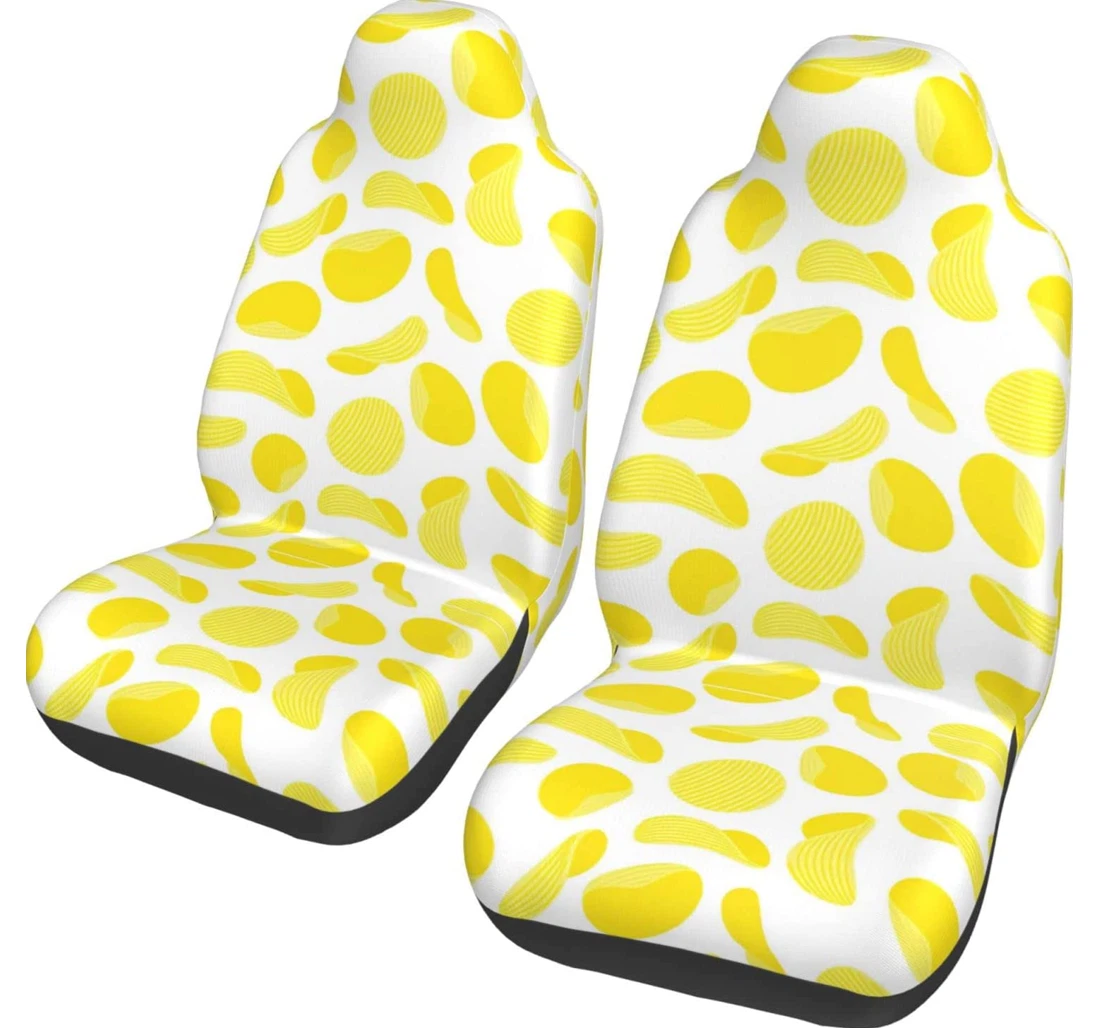 Potato Chips Pattern Universal Front Car Seat Cover