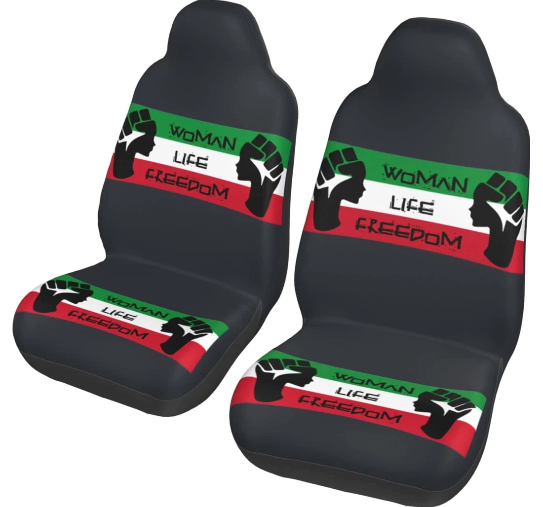Women Life Freedom Free Iran Universal Front Car Seat Cover