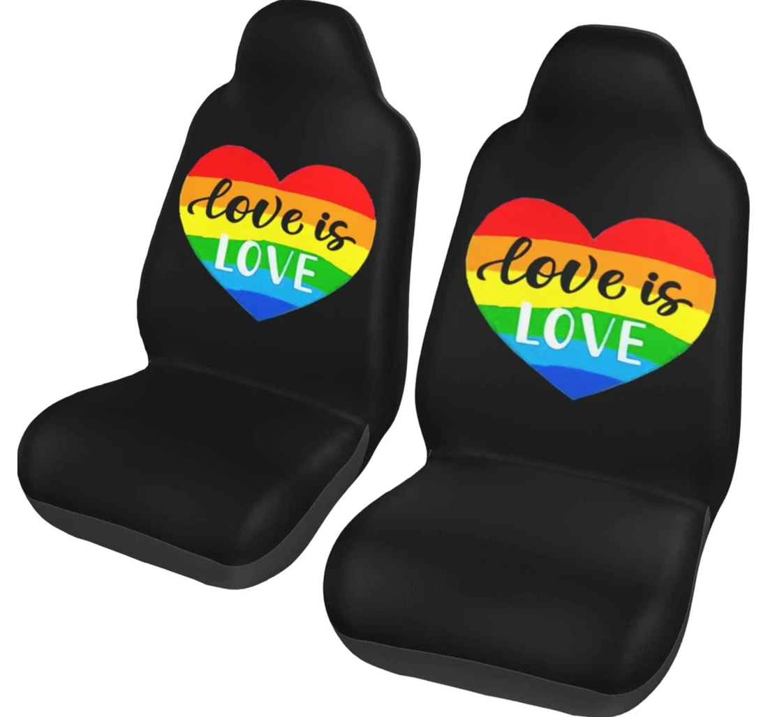 Rainbow Gay Pride Lgbtq Universal Front Car Seat Cover