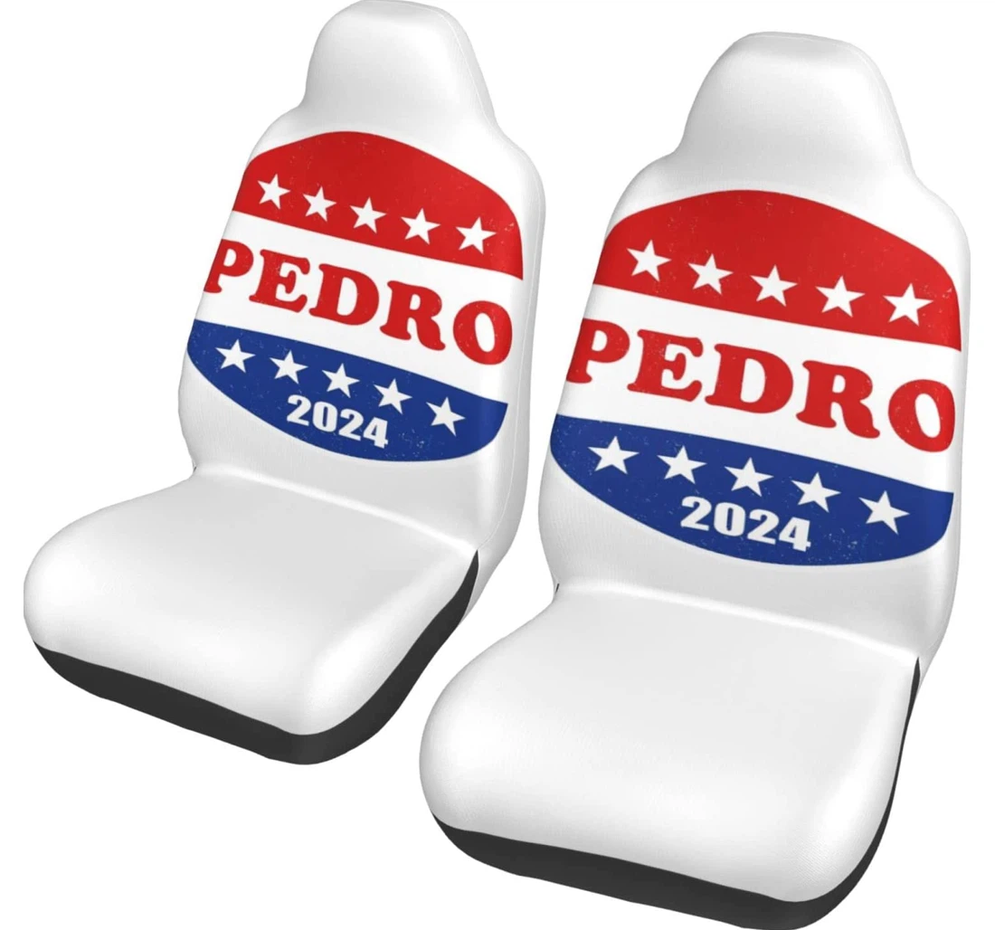 Vote Pedro For 2024 Vote Pedro 2024 Universal Front Car Seat Cover