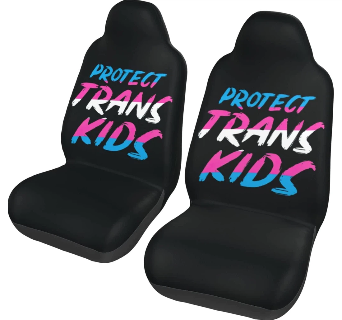 Protect Trans Kids Transgender Pride Month Universal Front Car Seat Cover