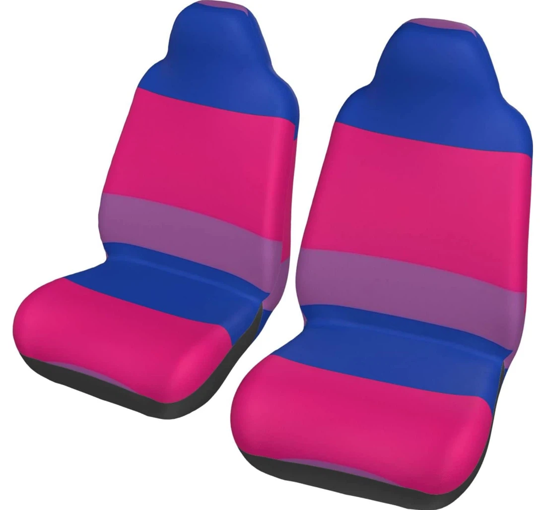 Bisexual Pride Flag Universal Front Car Seat Cover