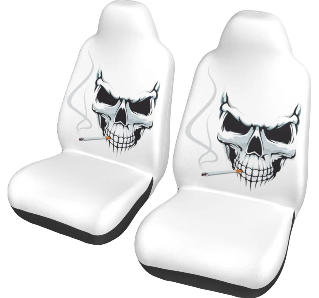Skeleton Universal Front Car Seat Cover