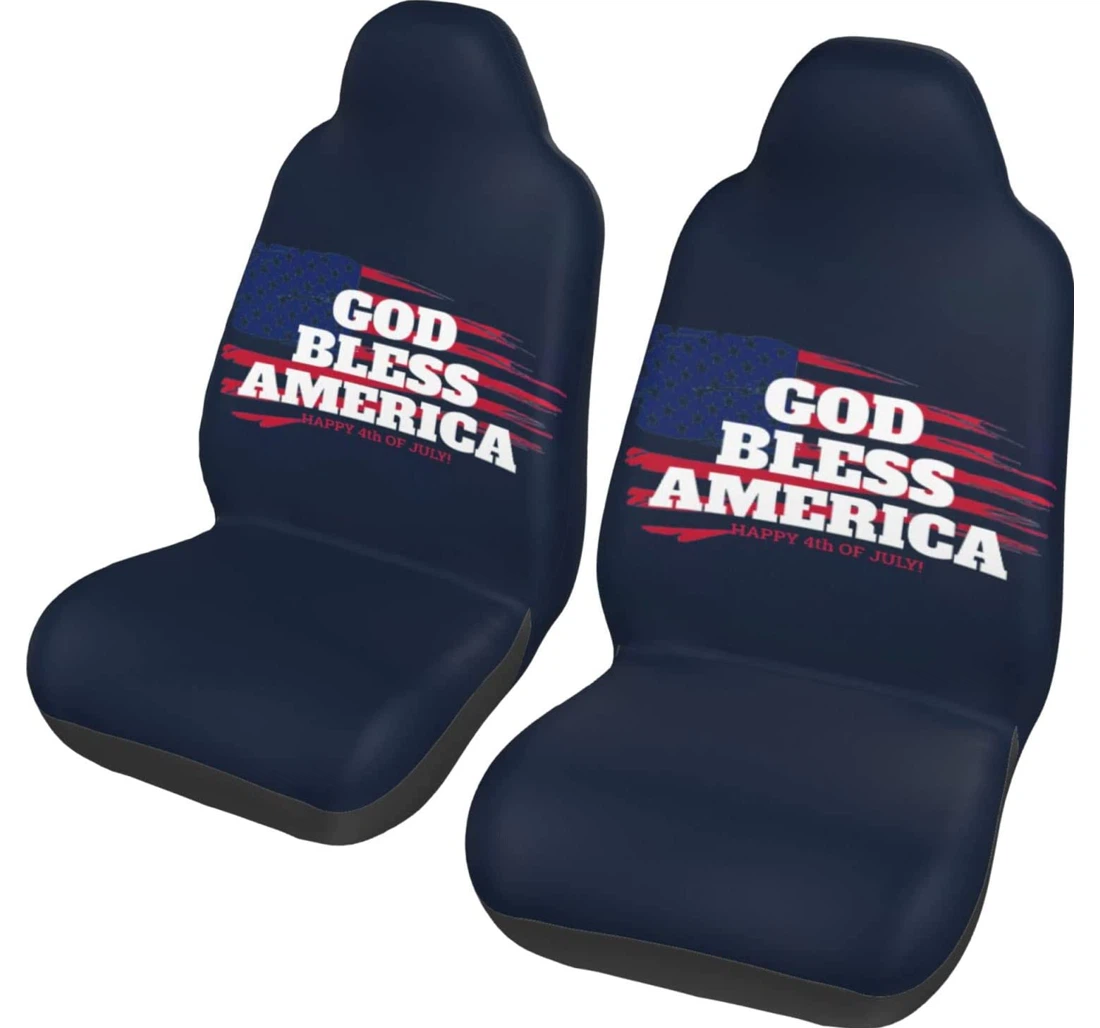 God Bless America Universal Front Car Seat Cover